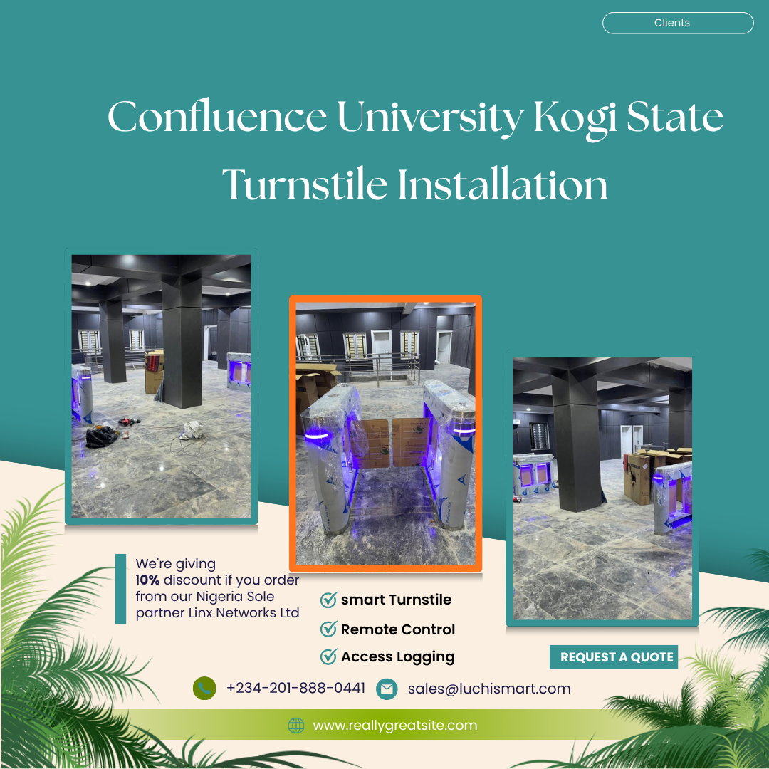 Confluence University Kogi State Nigeria Luchismart smart turnstile access control installation